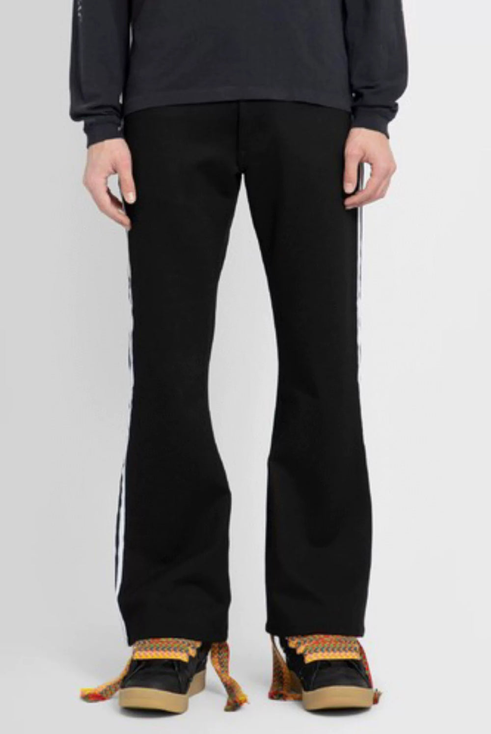 GALLERY DEPT LOGAN POLY FLARE Black and White Striped Ribbon American Retro Micro Horn Pants