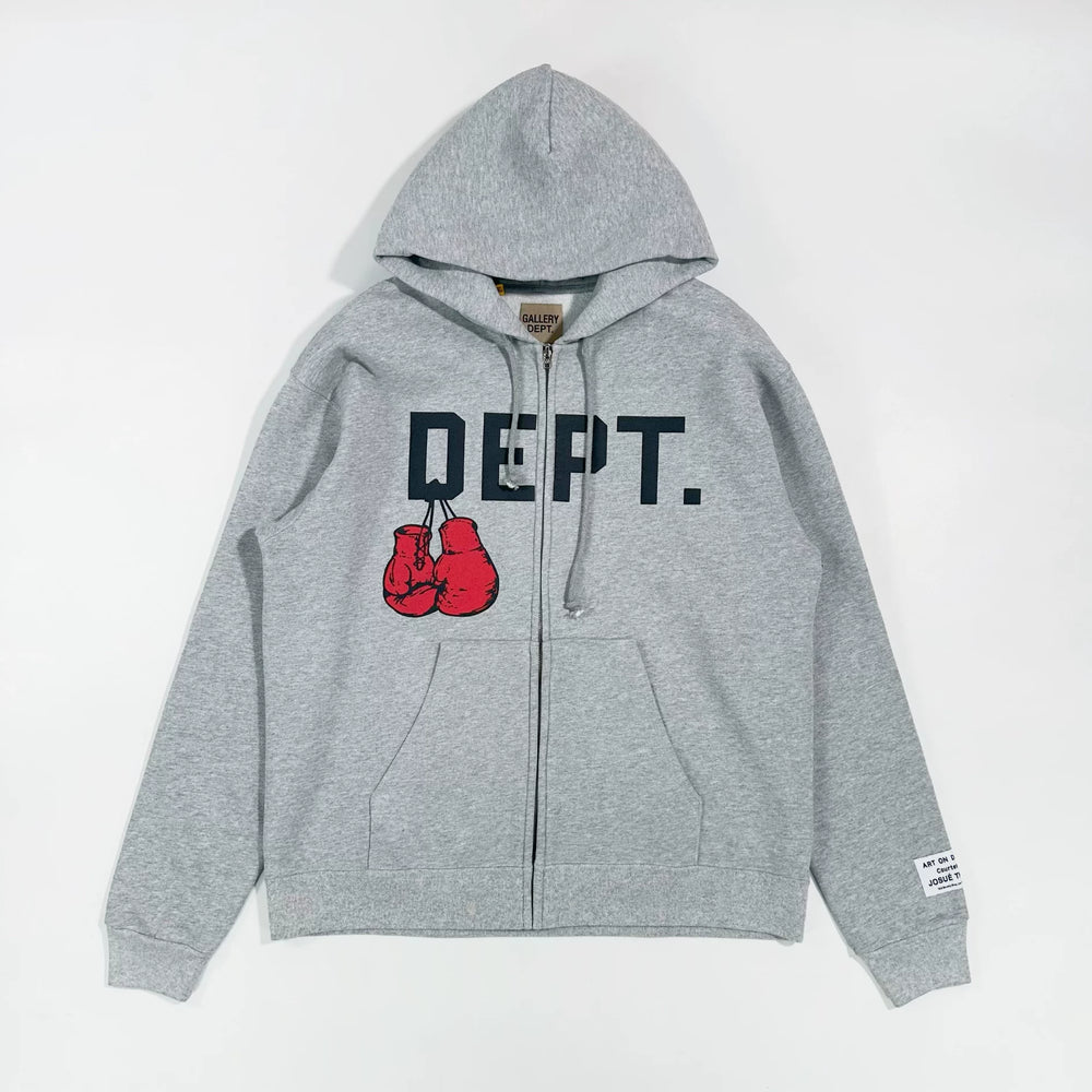 GALLERY DEPT. BOXING MERCH ZIP HOODIE拳击手套拉链卫衣帽衫