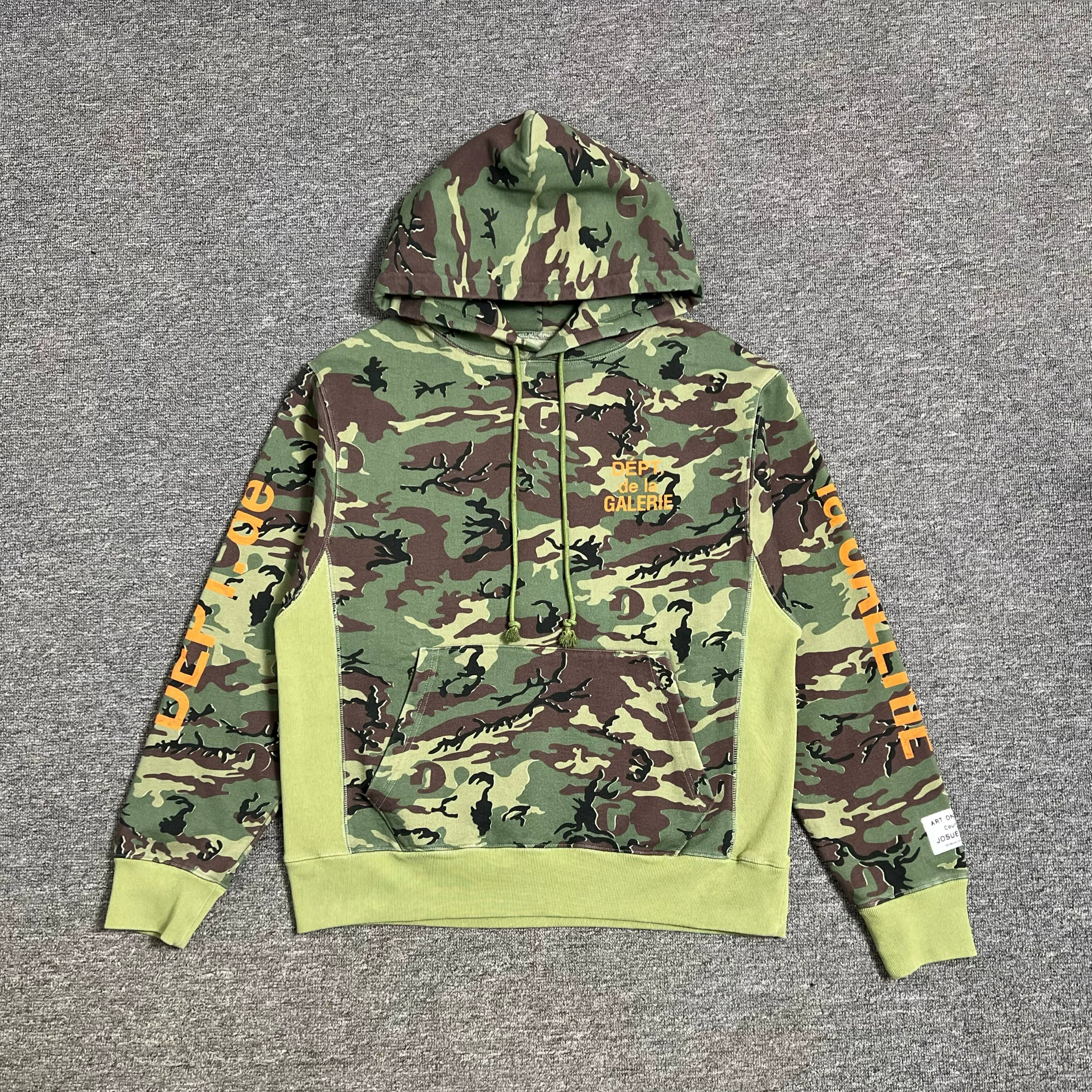 GALLERY DEPT. Camouflage Cotton Jersey Hoodie French Camouflage Hoodie Sweatshirt