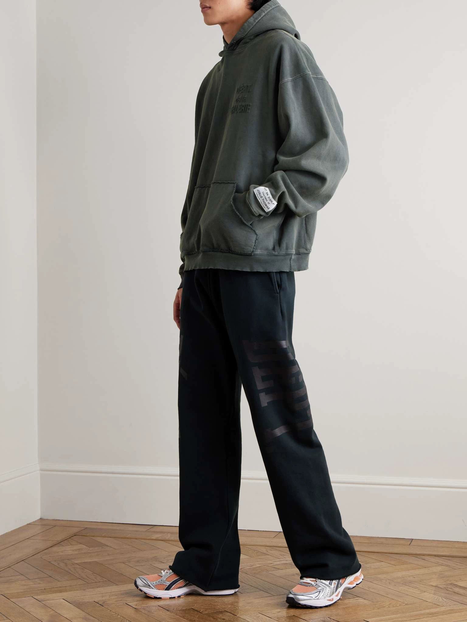 Gallery Dept. Logo Print Cotton Jersey Hoodie 3D French OS Hoodie