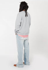 GALLERY DEPT ART Size Number Slogan Hemp Grey Washed American High Street Round Neck Hoodie