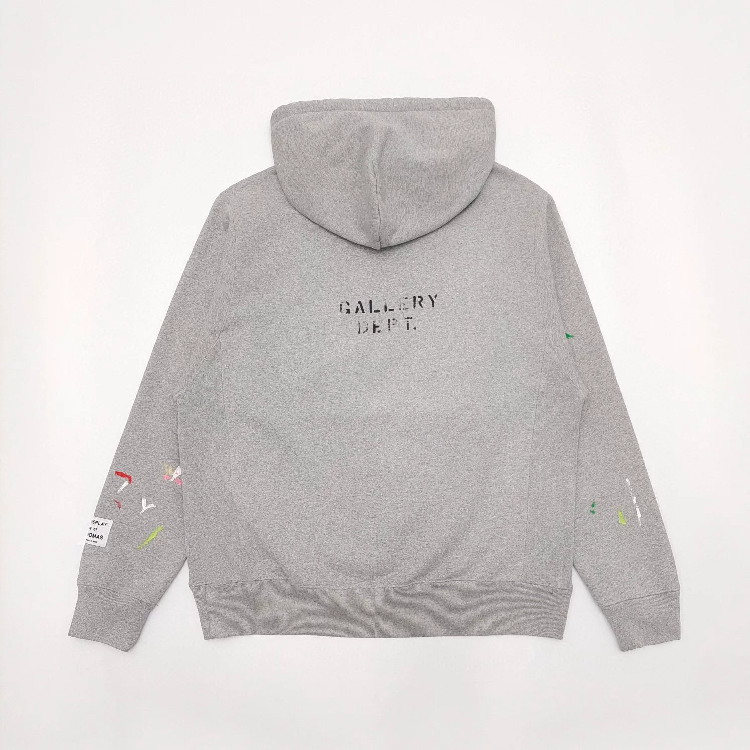 GALLERY DEPT hand-painted splashed ink gray small letters American high street vintage hoodie