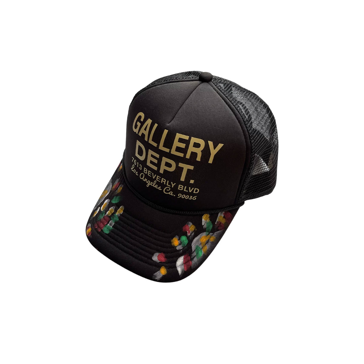 GALLERY DEPT Bevely BLVD Retro Inkjet Truck Hat Hip Hop Hat Mesh Hat Trendy Men and Women