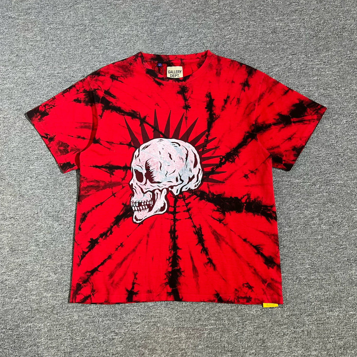 GALLERY DEPT. EXPLOITED TEE Vortex Tie Dyeing Skeleton High Street Short sleeved T-shirt