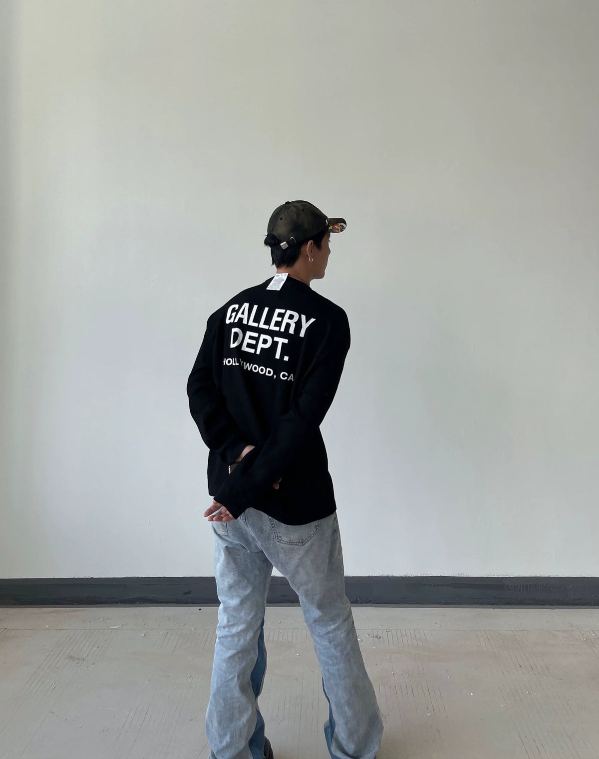 GALLERY DEPT 华夫格宽松印花长袖T恤上衣潮男女