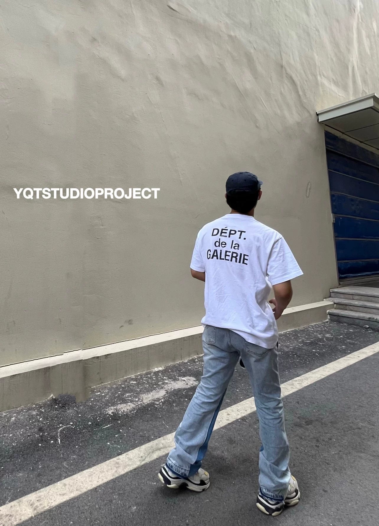 GALLERY DEPT. Washed French Logo Vintage Tee French Washed Retro T-shirt