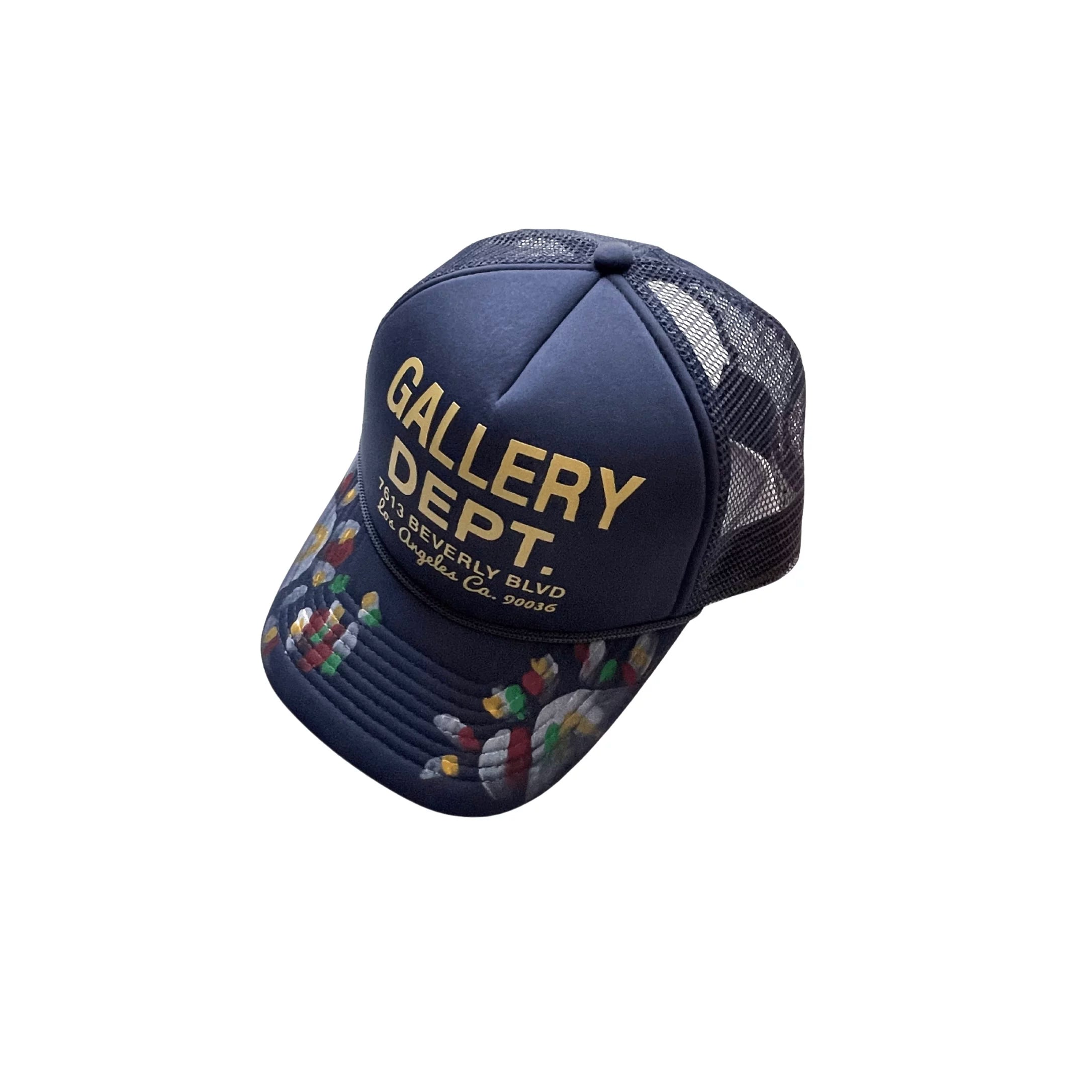 GALLERY DEPT Bevely BLVD Retro Inkjet Truck Hat Hip Hop Hat Mesh Hat Trendy Men and Women