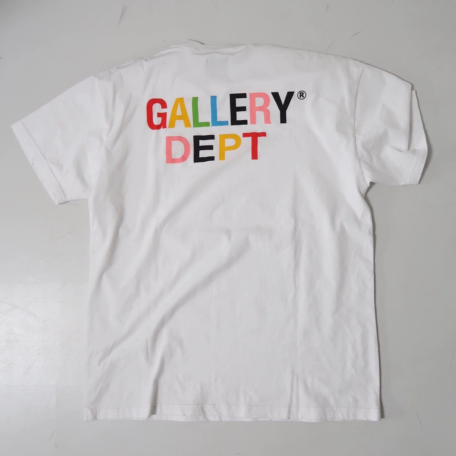 New gallery dept vintage washed distressed distressed color letter printed street trendy short sleeved T-shirt