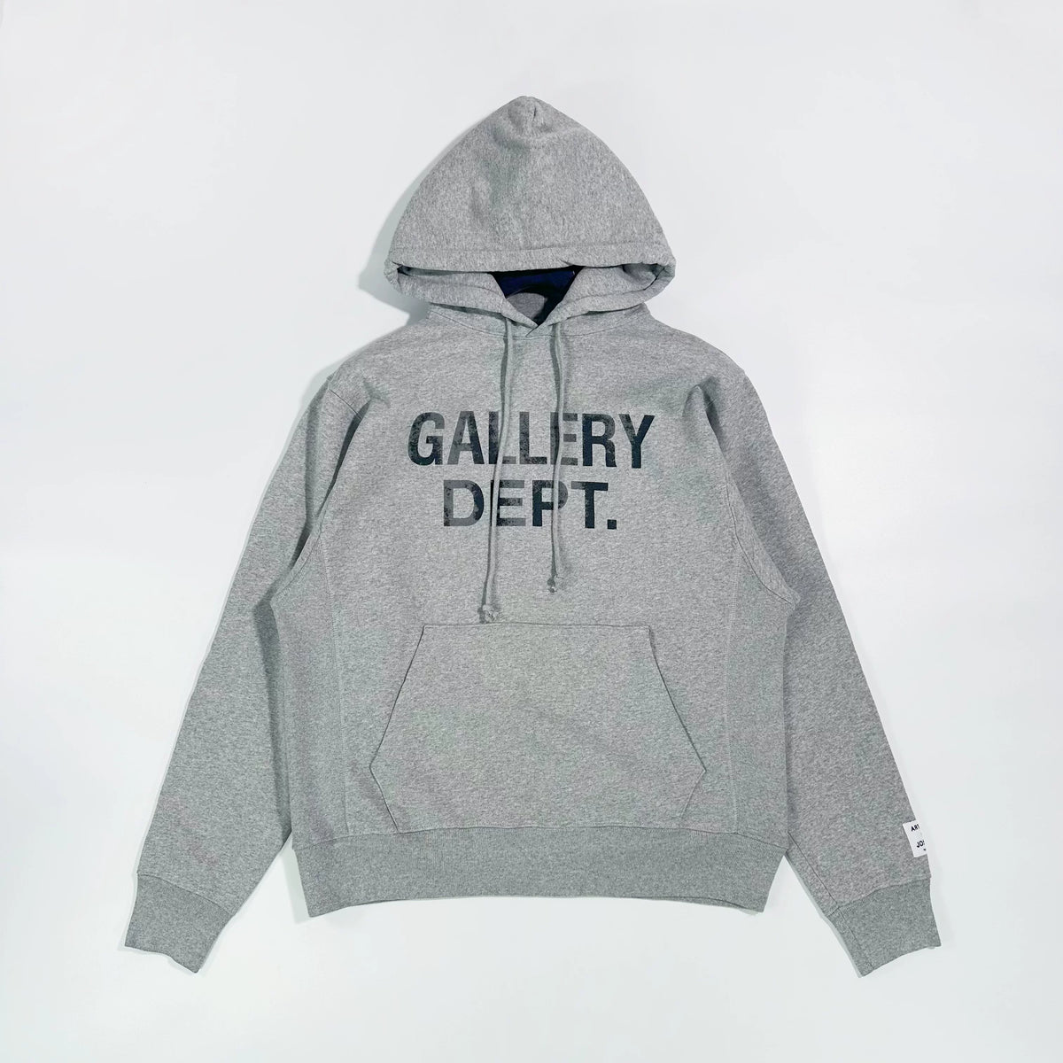GALLERY DEPT CENTER灰色基础字母洗水做旧高街美式宽松卫衣帽衫
