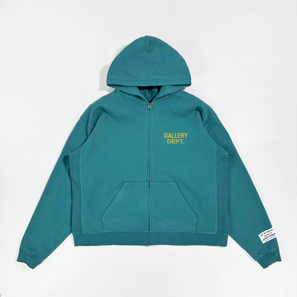 GALLERY DEPT. 90'S FULL ZIP HOODIE 基础字母宽松拉链卫衣帽衫