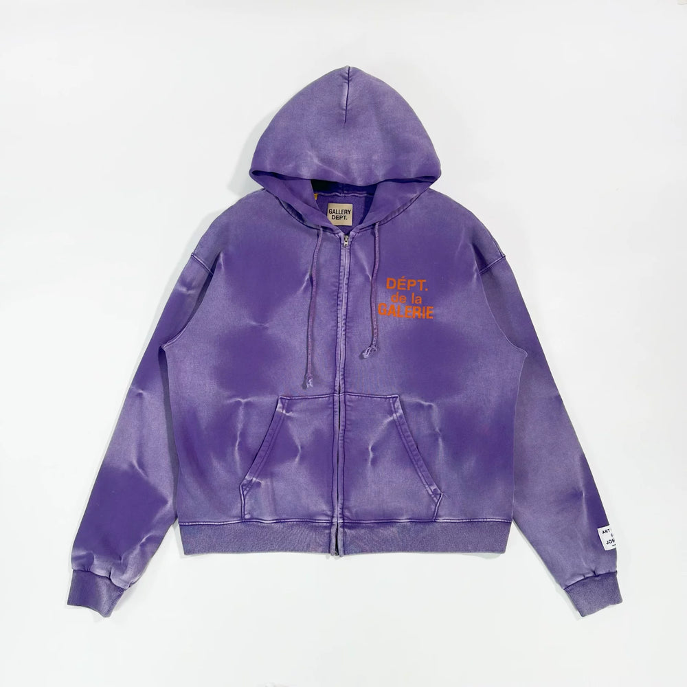 GALLERY DEPT Water Wave Hoodie Jennie Lisa's Same Style Youth Pop Cardigan Hoodie Coat