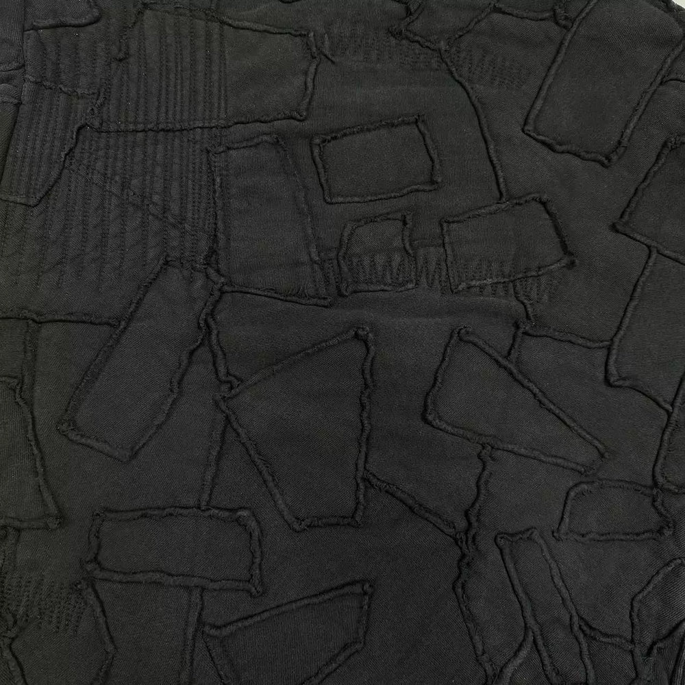 GALLERY DEPT. COLLAGE HOODIE Black Collage Patch Splicing Damaged Hoodie Sweatshirt