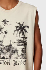 GALLERY DEPT.DAY NIGHT SLEEVELESS TEE Coconut Coast Loose Casual Tank Top