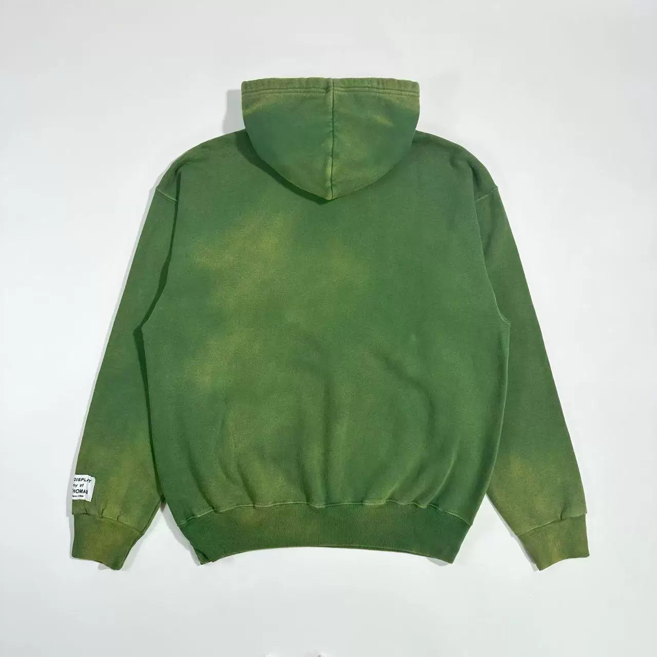 GALLERY DEPT Green Basic Letter Sun Washed Vintage American High Street Hoodie