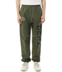 Gallery Dept. Team Dept Sweatpants Faded Olive Embroidered Letter Pants