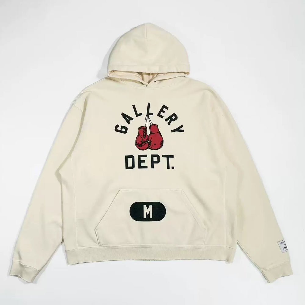 GALLERY DEPT. BOXING MERCH HOODIE Blue Boxing Gloves Size Loose Hoodie