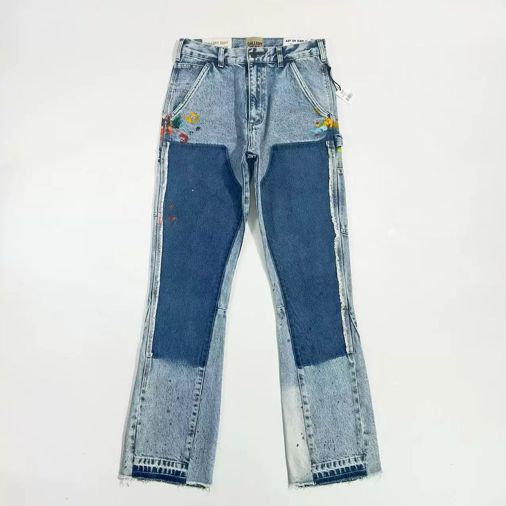 GALLERY DEPT. LA FLARE CARPENTER ink splashing micro-flare lumbering jeans