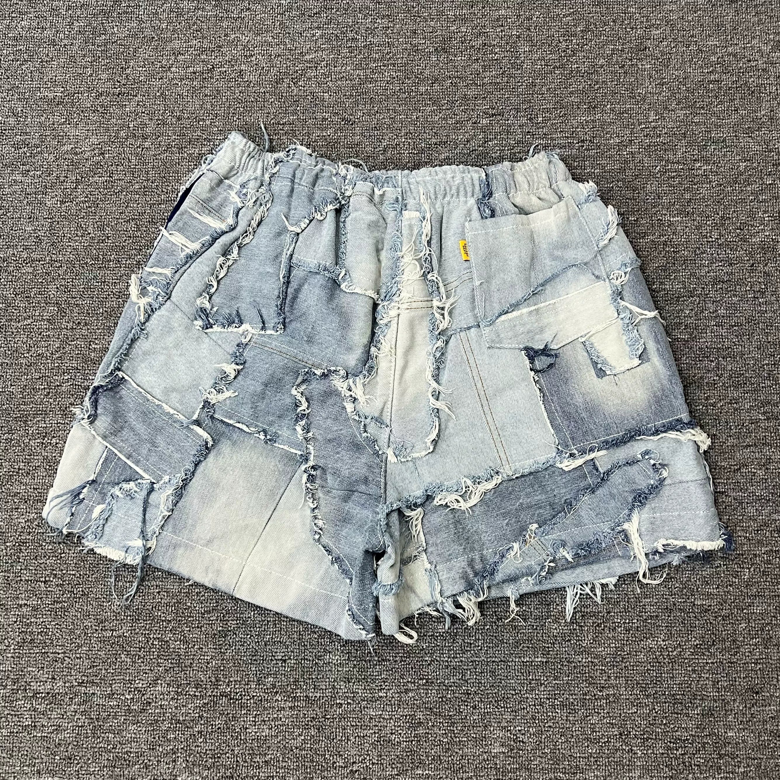 GALLERY DEPT.PATCHWORK ZUMA SHORTS Splicing Patch Heavy duty Cowboy Shorts