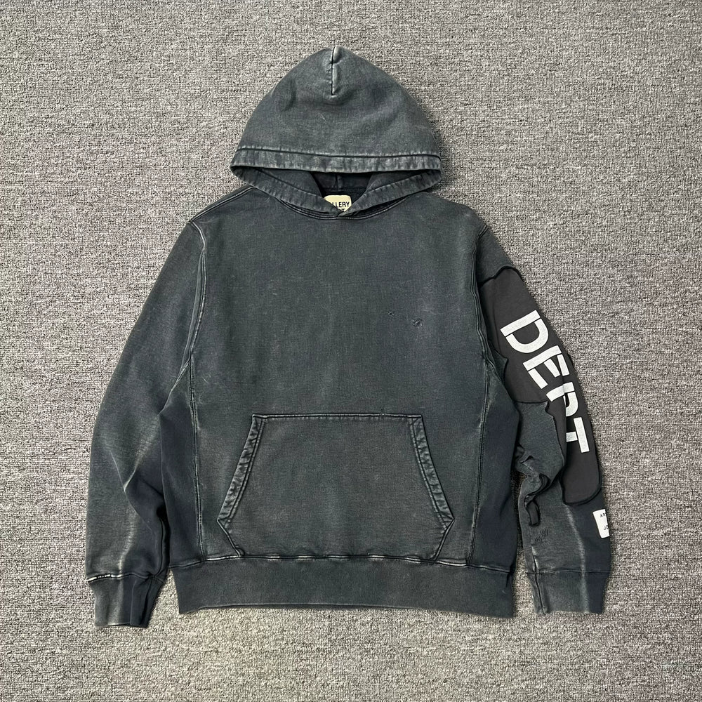 GALLERY DEPT.ARCHIVE HOODIE洗水破坏补丁废土高街卫衣帽衫