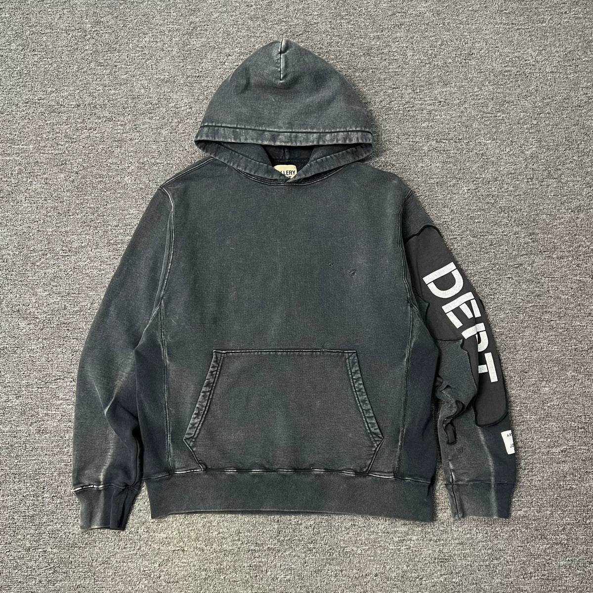 GALLERY DEPT.ARCHIVE HOODIE洗水破坏补丁废土高街卫衣帽衫