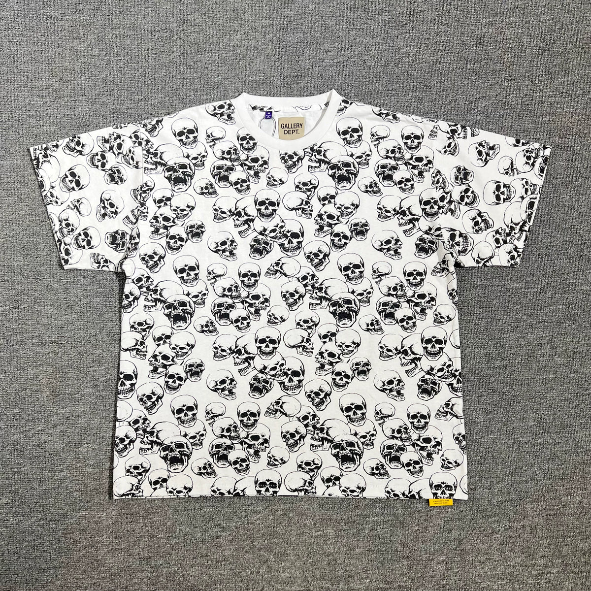 GALLERY DEPT.SKULL TEE Full Print Black Skull High Street Short Sleeves