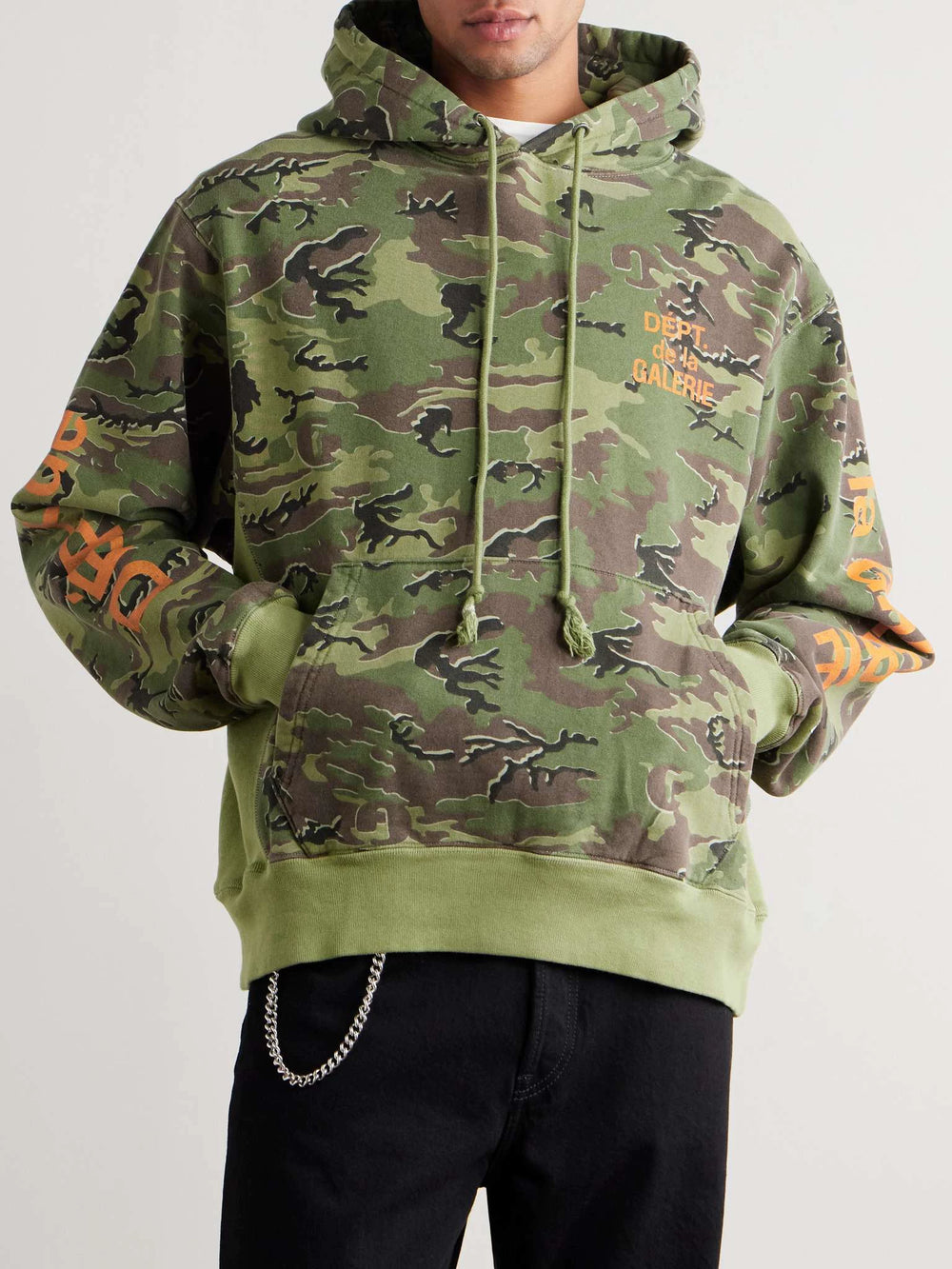 GALLERY DEPT. Camouflage Cotton Jersey Hoodie French Camouflage Hoodie Sweatshirt