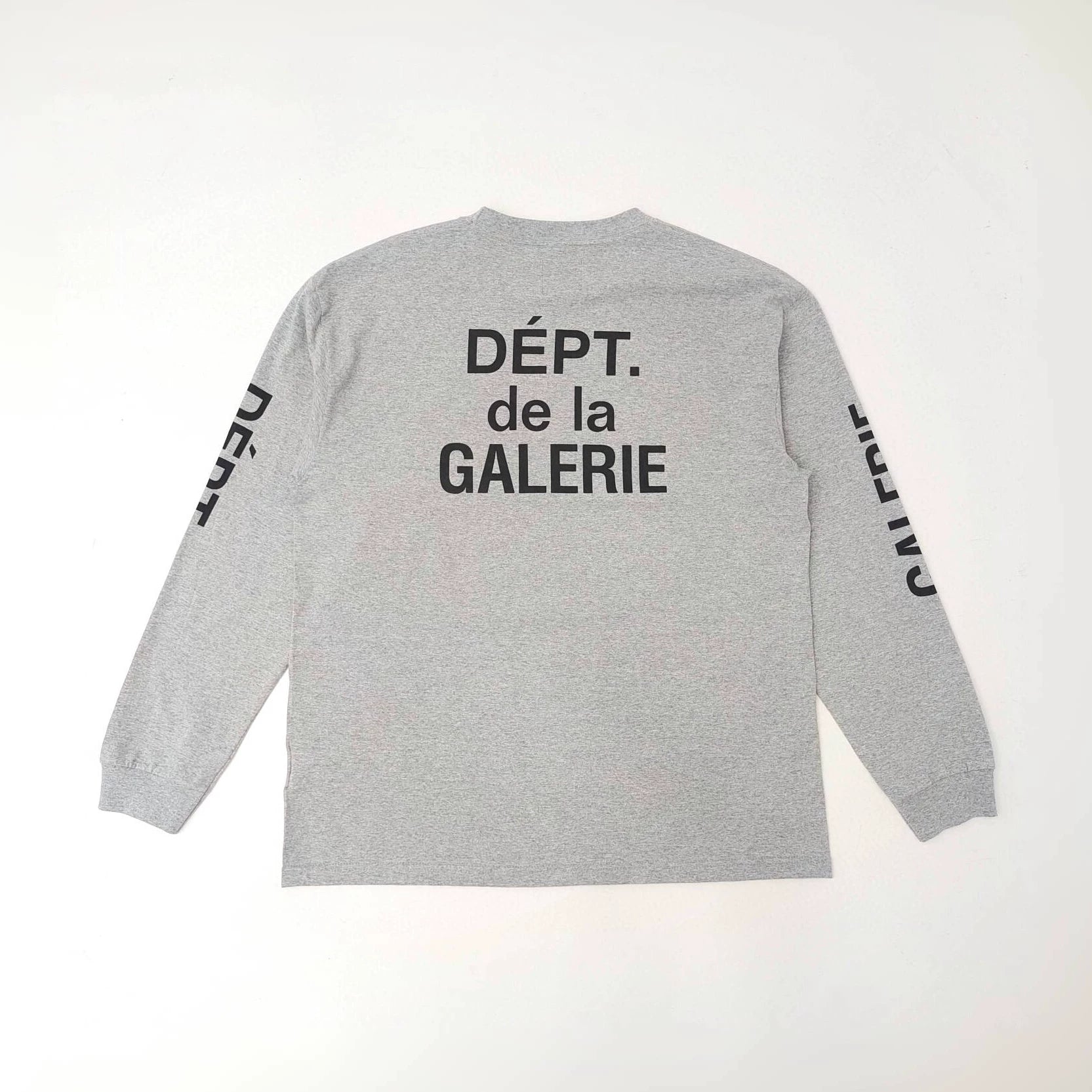 CDIARY自主GALLERY DEPT FRENCH COLLECTOR灰法文字母美式长袖TEE