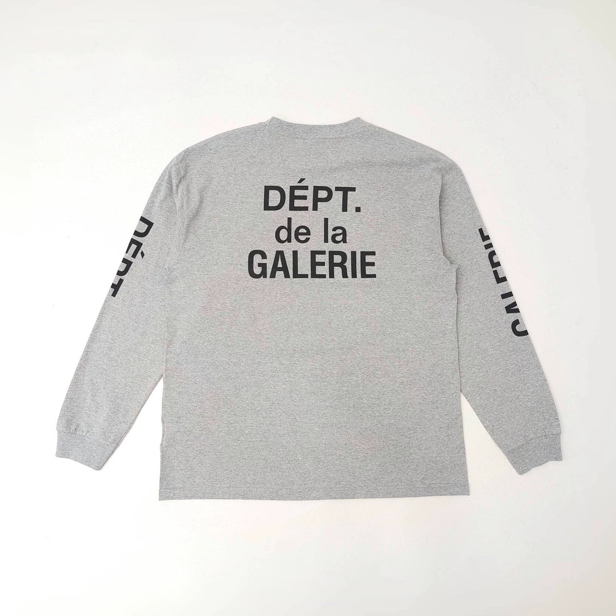 CDIARY自主GALLERY DEPT FRENCH COLLECTOR灰法文字母美式长袖TEE