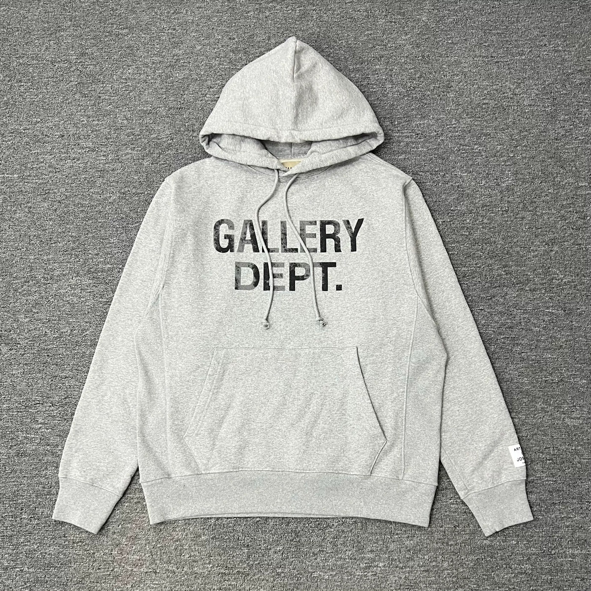 GALLERY DEPT.CENTER LOGO HOODIE Washed Letter Printed Loose Hoodie Sweatshirt for Men