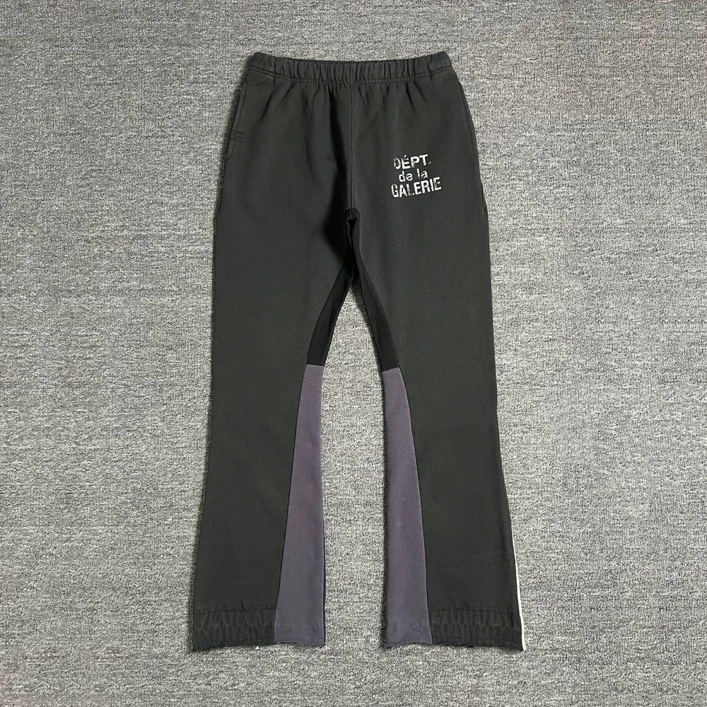 Gallery Dept. Flare Sweatpants Vintage color blocking patchwork sports sweatpants micro flared pants