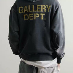 GALLERY DEPT. ARCHIVE HOODIE Washwater Damage Patch Waste Soil High Street Hoodie