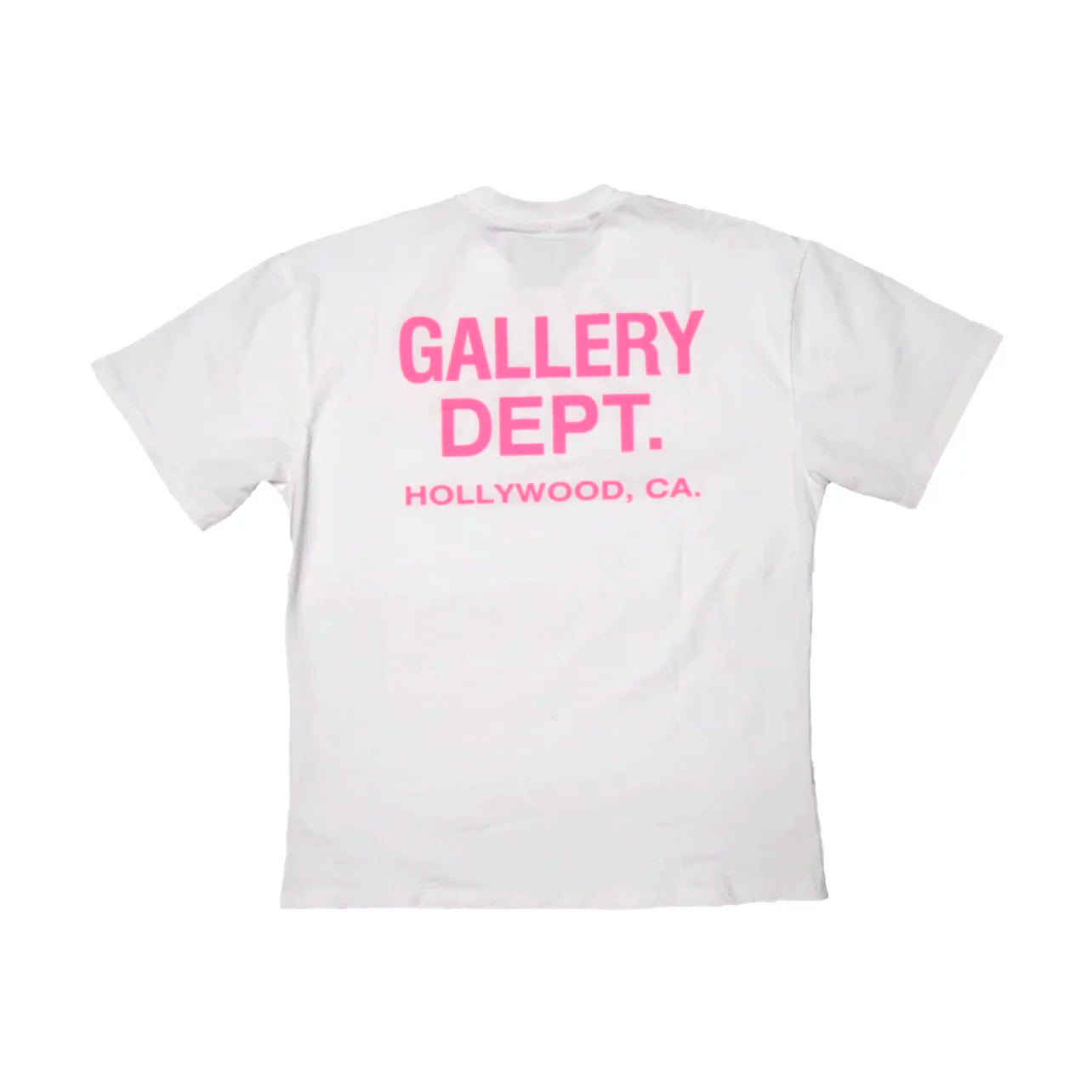 GALLERY DEPT New Pink Letter Logo Basic Slogan Print Cotton Loose Short Sleeve T-shirt TEE Trendy