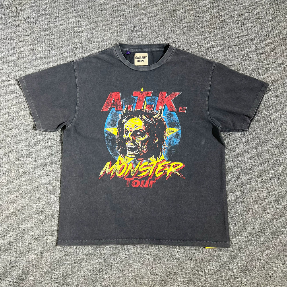 GALLERY DEPT. ATK MONSTER TOUR TEE Monster Washed Old High Street Short sleeved T-shirt