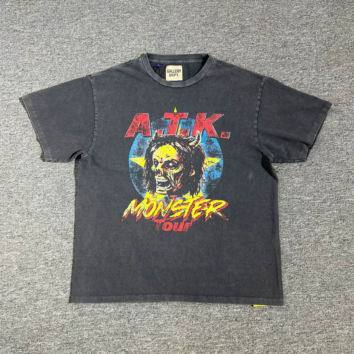 GALLERY DEPT. ATK MONSTER TOUR TEE Monster Washed Old High Street Short sleeved T-shirt