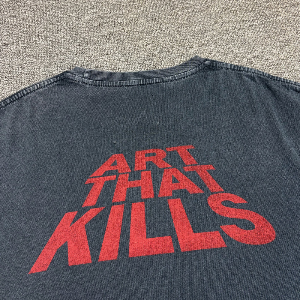 Gallery Depot Skeleton Beach Tee Washed and Used Skull Printed Short Sleeve T-shirt