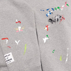 GALLERY DEPT hand-painted splashed ink gray small letters American high street vintage hoodie