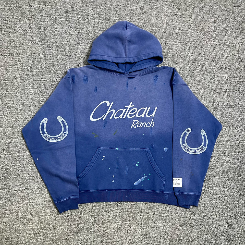 GALLERY DEPT.CHATEAU RANCH DISTRESSED HOODIE破洞泼墨卫衣帽衫