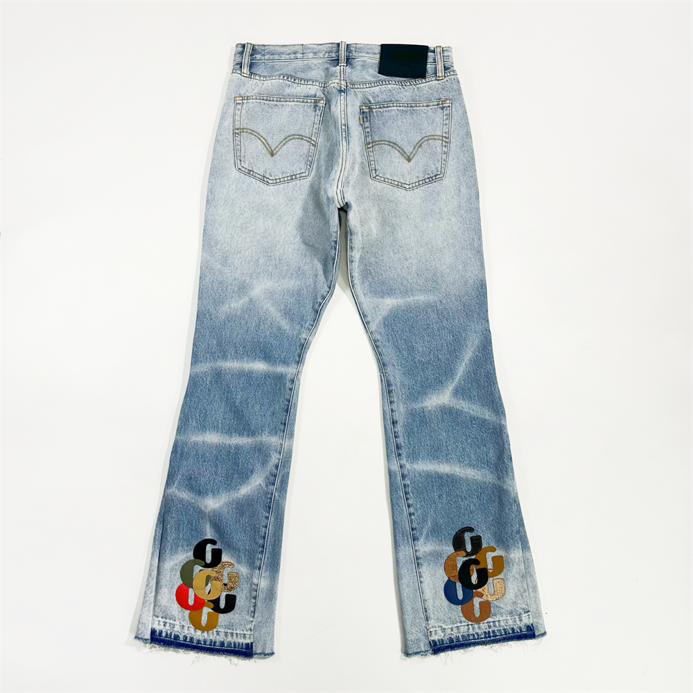 GALLERY DEPT. LA FLARE MULTI G PATCH Skinny Washed Ripple Micro Horn Jeans