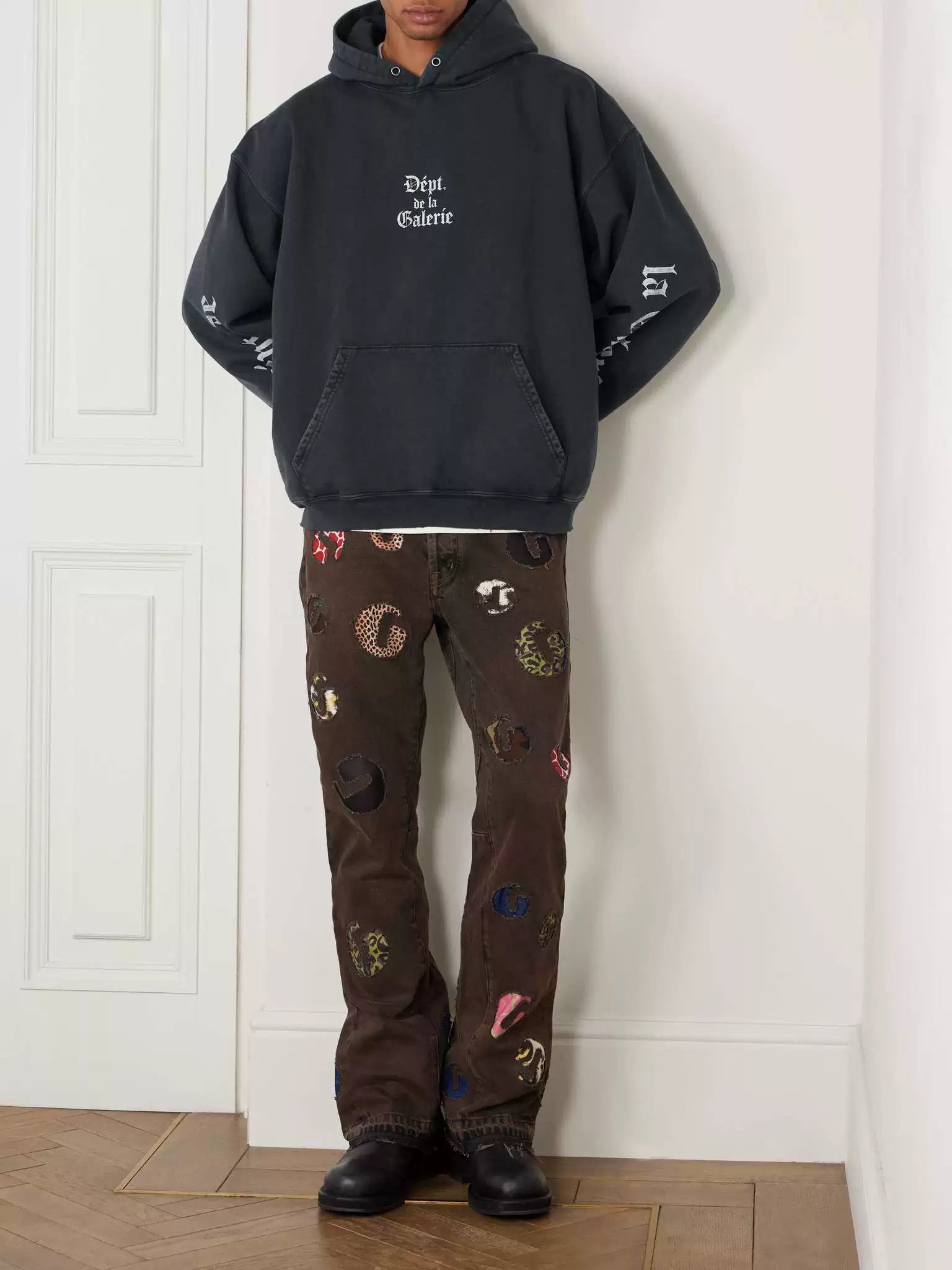 GALLERY DEPT. FRENCH LOGO OLD E HOODIE French alphabet vintage hoodie sweatshirt