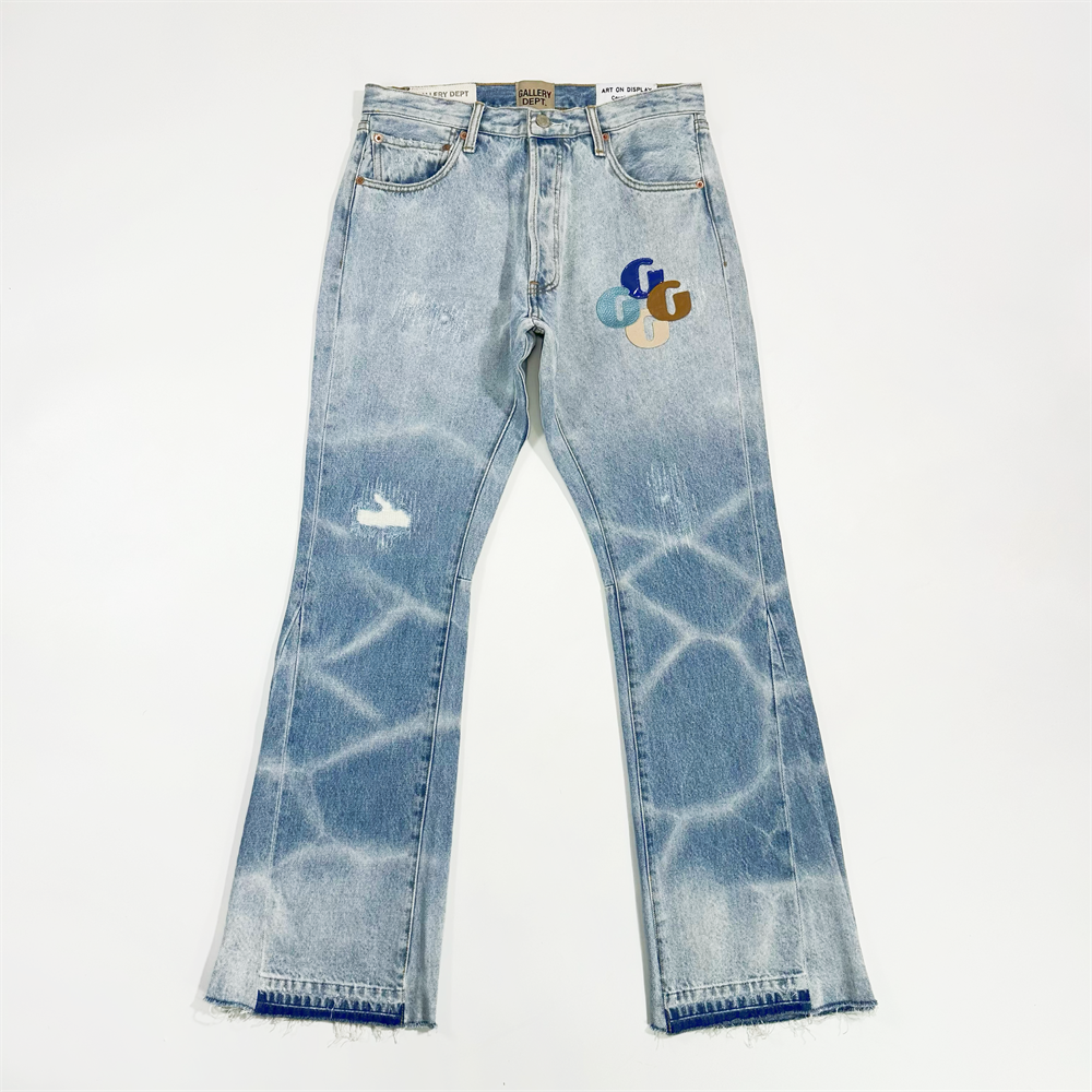 GALLERY DEPT. LA FLARE MULTI G PATCH Skinny Washed Ripple Micro Horn Jeans