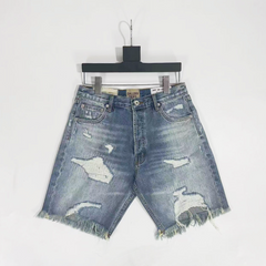 GALLERY DEPT Indian INDIANA High Street Retro Destruction Washed Outdated Hairy Denim Shorts