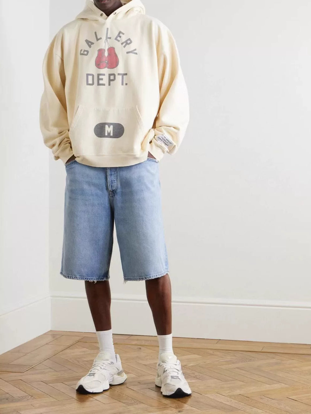 GALLERY DEPT. BOXING MERCH HOODIE Blue Boxing Gloves Size Loose Hoodie