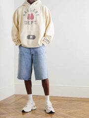GALLERY DEPT. BOXING MERCH HOODIE Blue Boxing Gloves Size Loose Hoodie