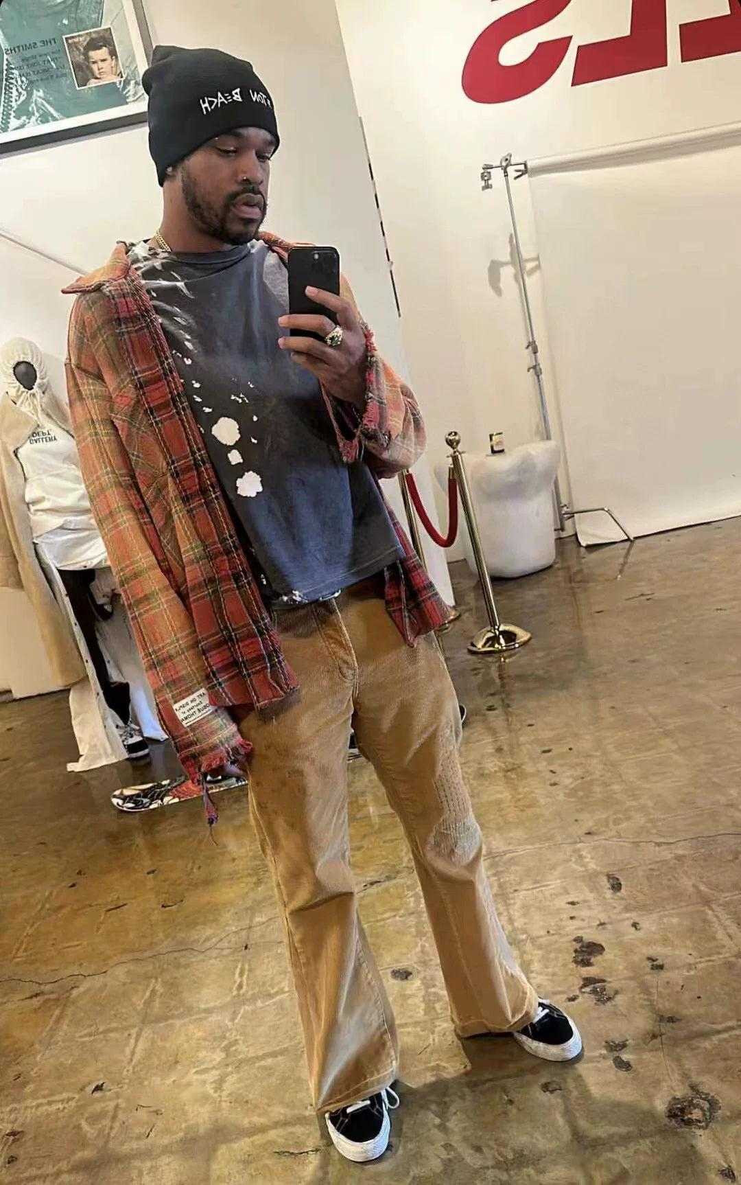 GALLERY DEPT CORDURE LA FLARE American high street lamp core velvet brown micro horn jeans