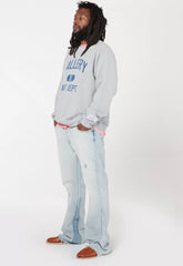 GALLERY DEPT ART Size Number Slogan Hemp Grey Washed American High Street Round Neck Hoodie