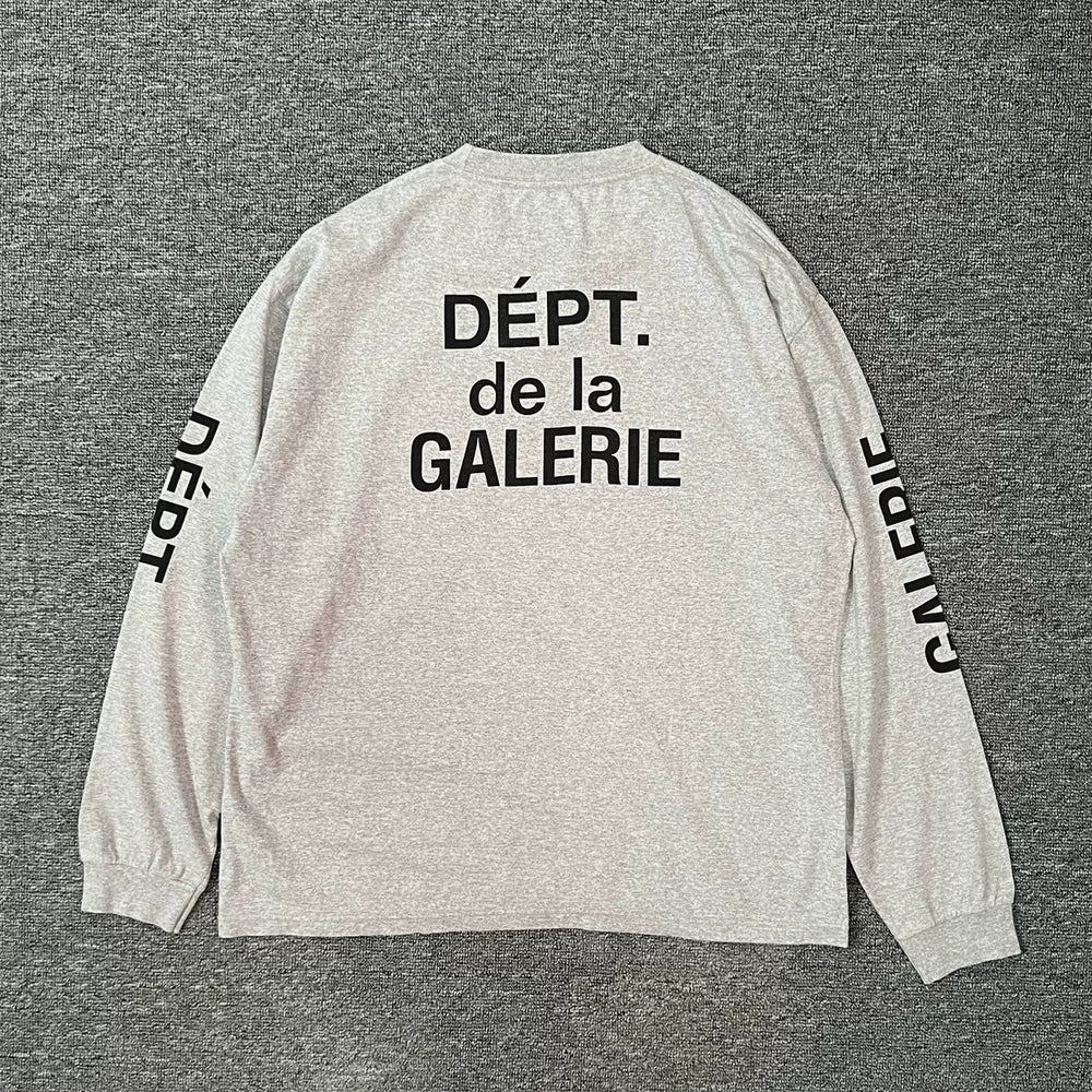 GALLERY DEPT. FRENCH COLOR L/S letter printed unisex long sleeved T-shirt