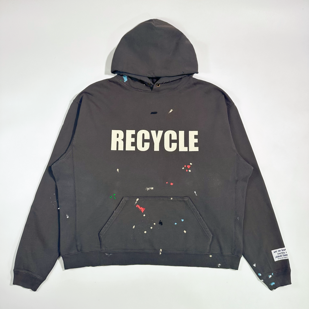 KANYE Quan Shunrong, same model GALLERY DEPT 90'S RECYCLE, splashed ink, washed and made old hoodies and hoodies