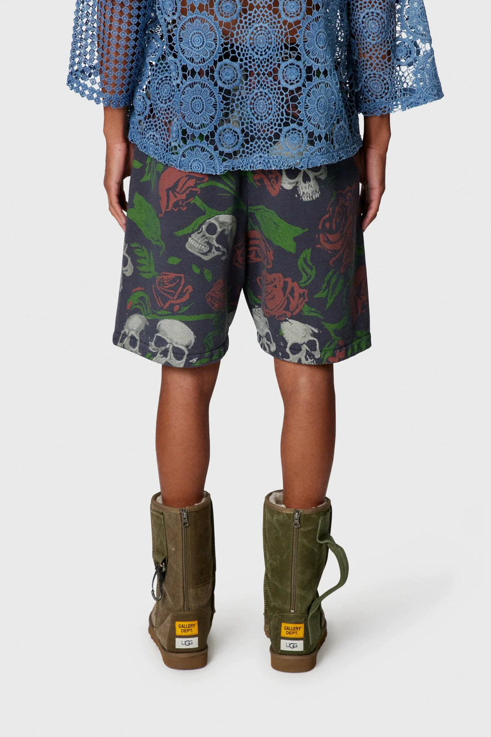 GALLERY DEPT.EDSKI SHORTS Printed Shorts ATK STACKED Skull Shorts