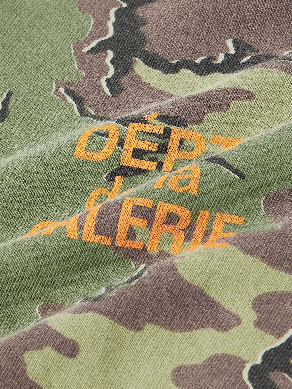 GALLERY DEPT. Camouflage Cotton Jersey Hoodie French Camouflage Hoodie Sweatshirt