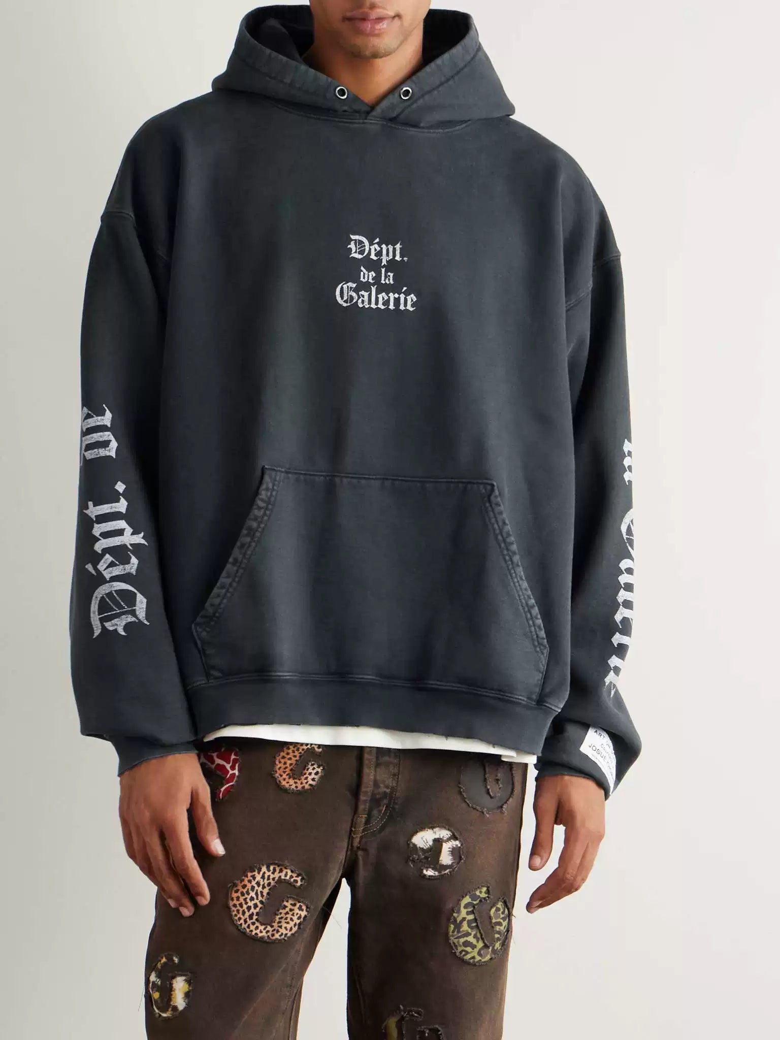 GALLERY DEPT. FRENCH LOGO OLD E HOODIE French alphabet vintage hoodie sweatshirt